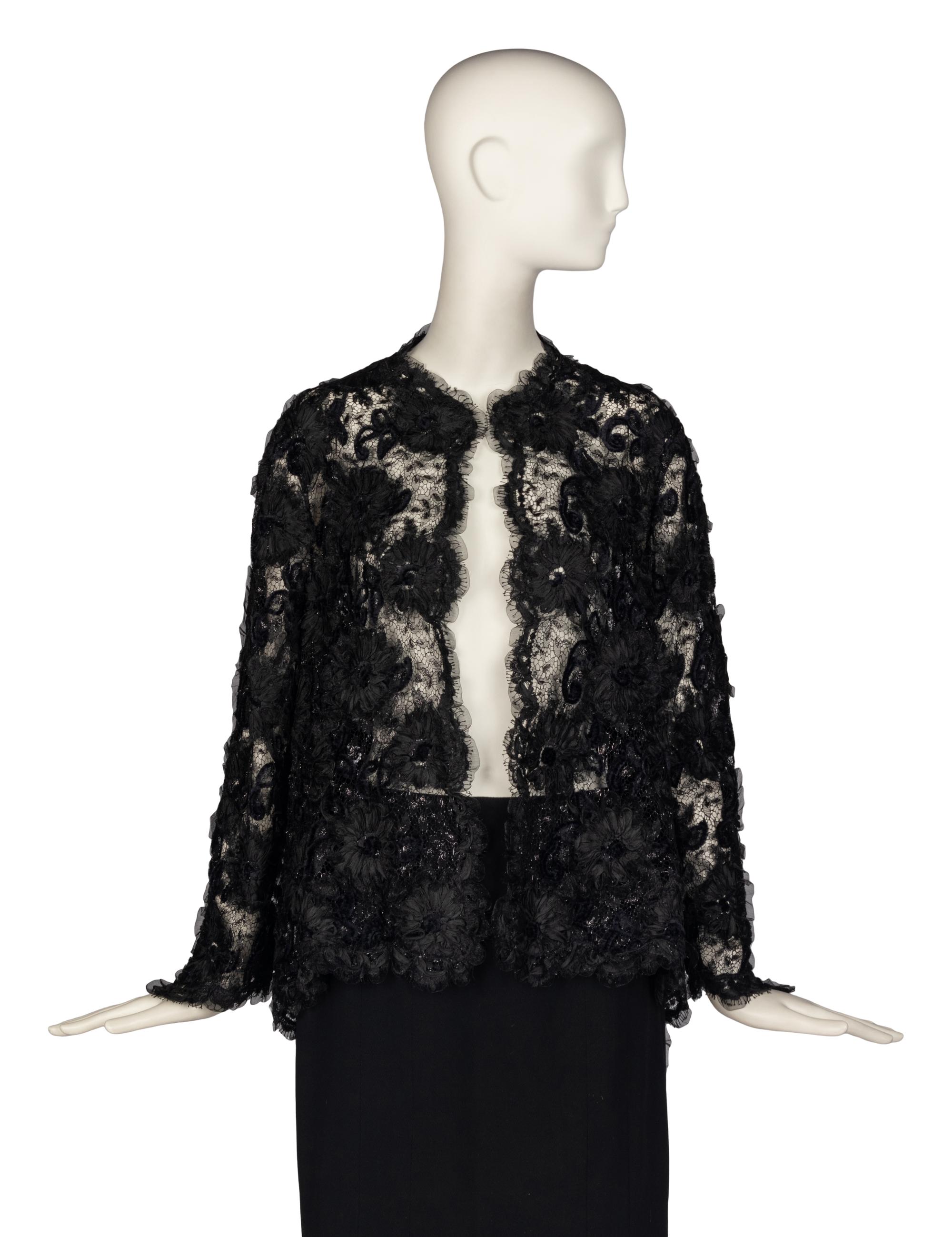 Geoffrey Beene Floral Lace Jacket