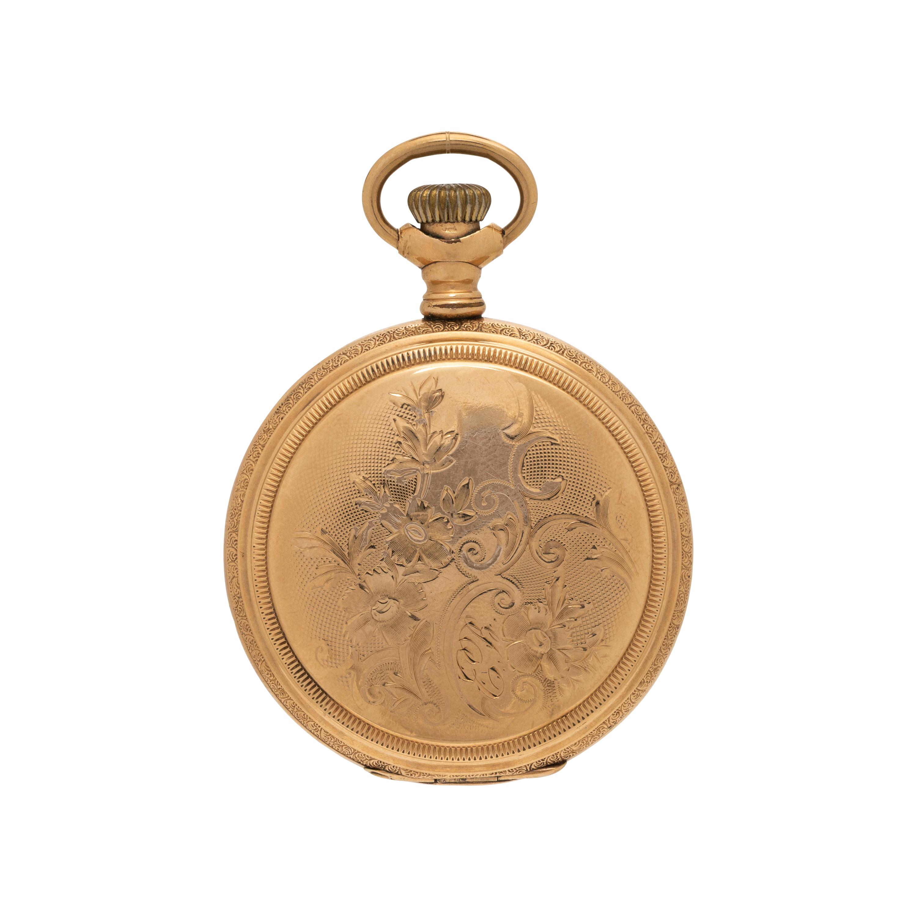 Elgin, Rose Gold Plated Pocket Watch