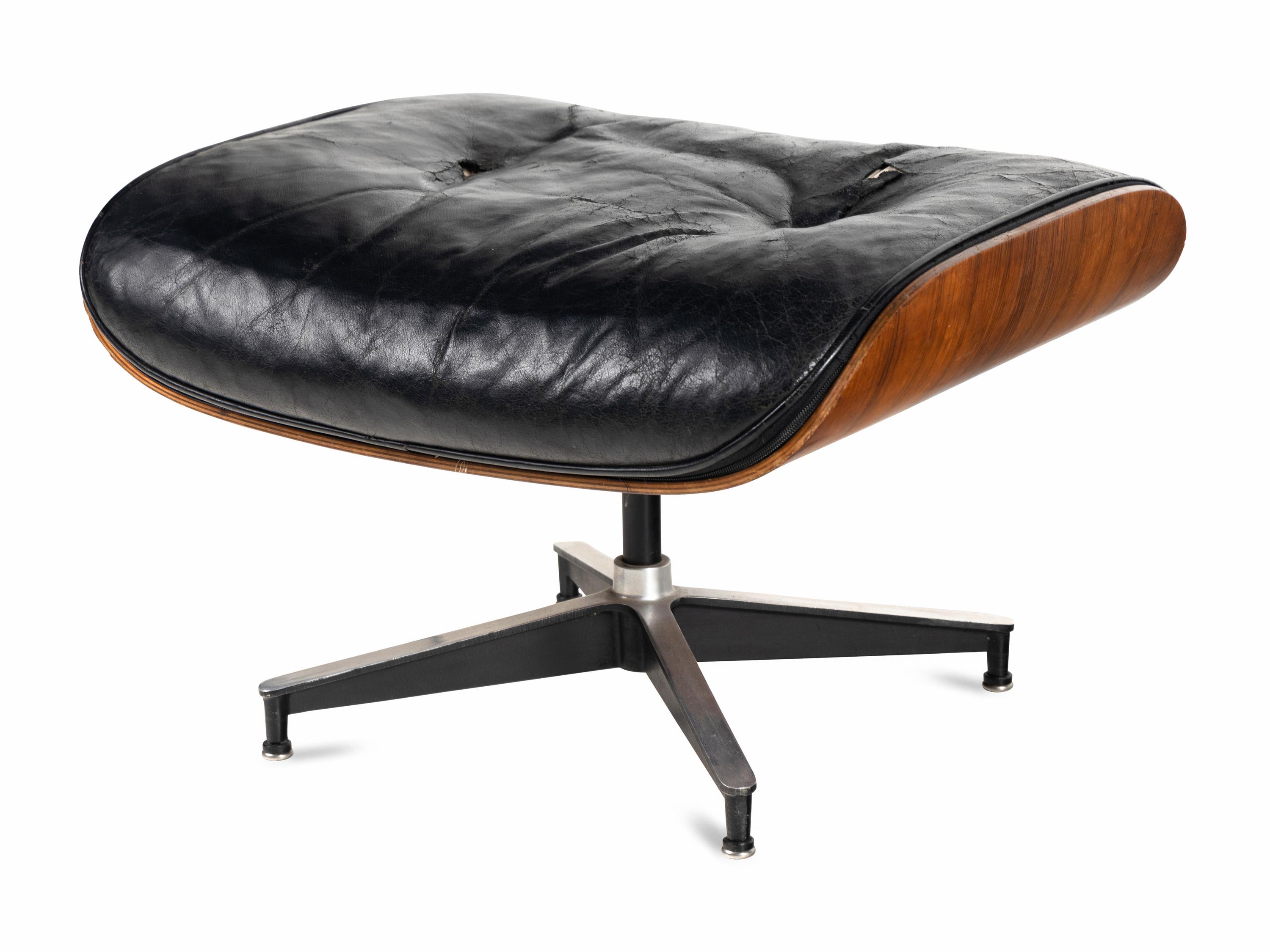A Charles and Ray Eames Lounge Chair and Ottoman, Model 670 & 671