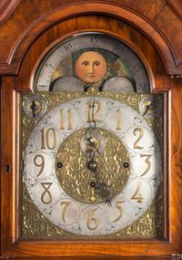 An Elliott Walnut Nine-Tube Tall Case Clock