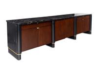 A Custom Contemporary Marble-Top Console Cabinet