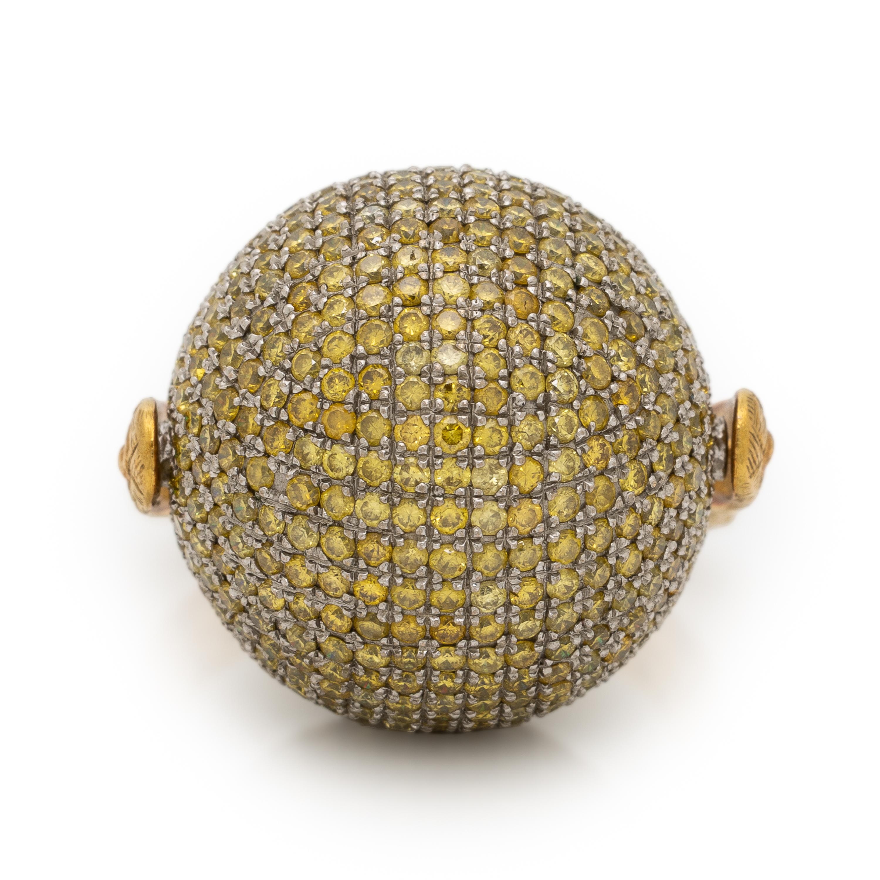 Bottega Veneta, 'Sfera', Yellow Diamond and Yellow Gold Ring