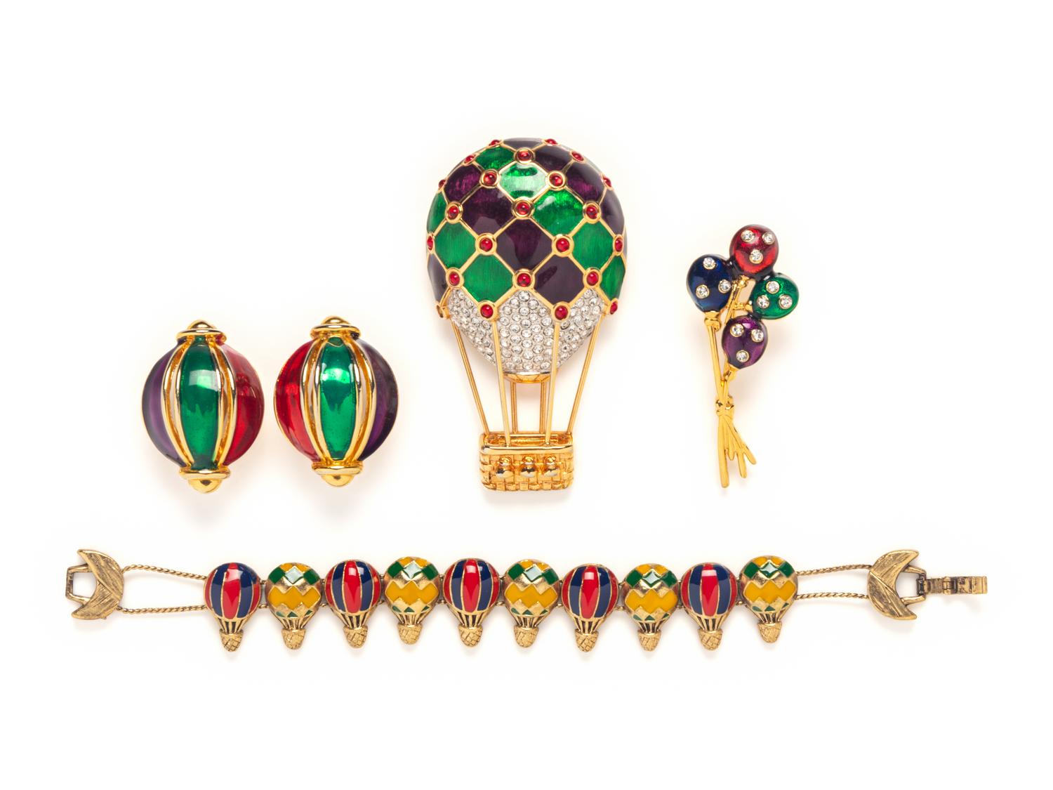 FOUR BALLOON-THEMED JEWELRY PIECES