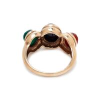 HARDSTONE SCARAB RING