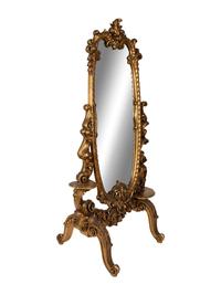 A Rococo Style Giltwood Cheval Mirror — EARLY 20TH CENTURY