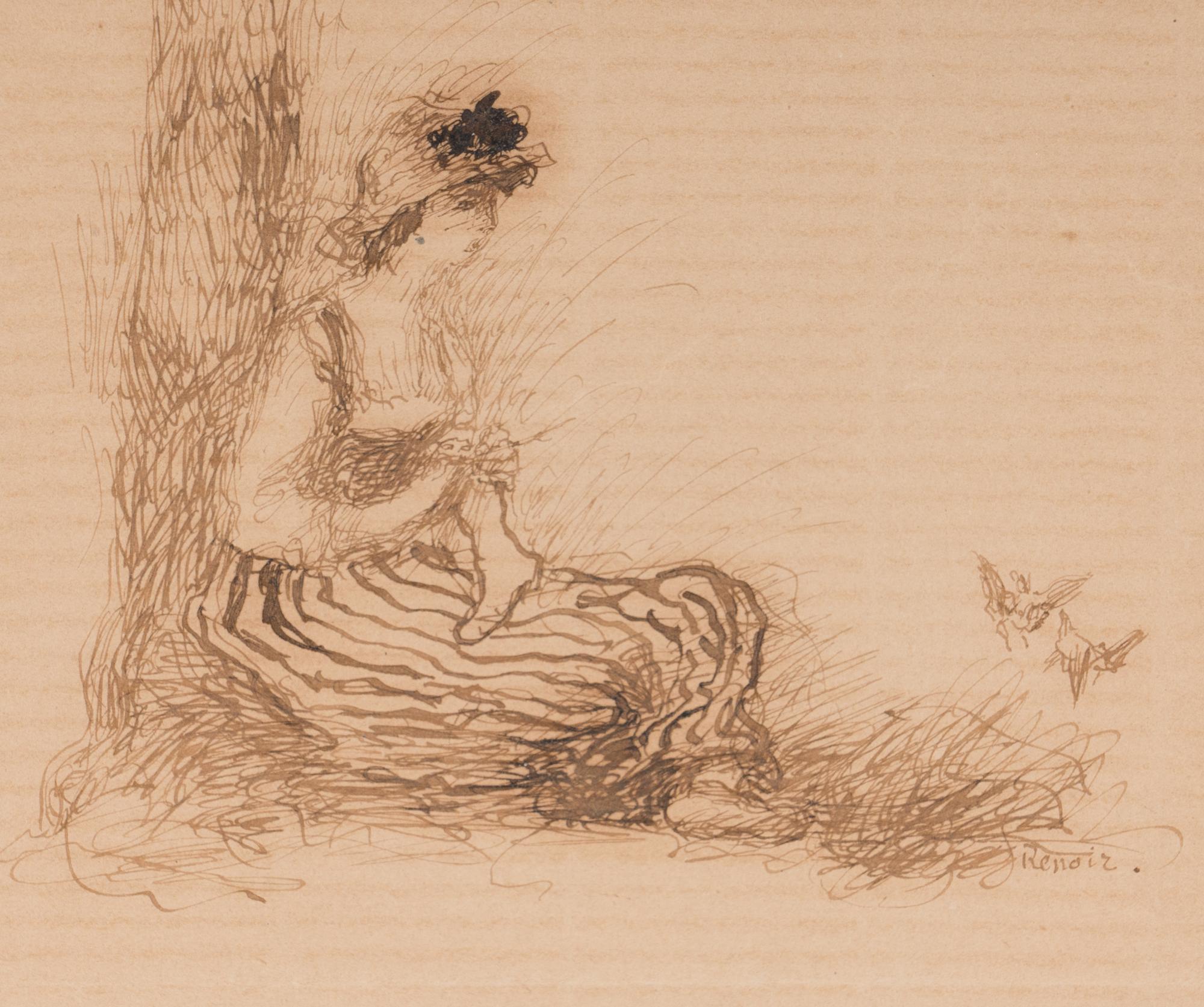 Jeune Fille Tricotant (Drawing for the Letter 'L'), 1879