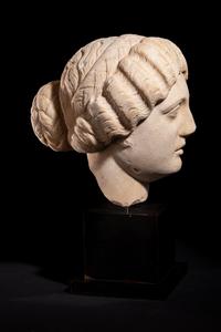 A Roman Marble Portrait Head of the Empress Faustina Minor