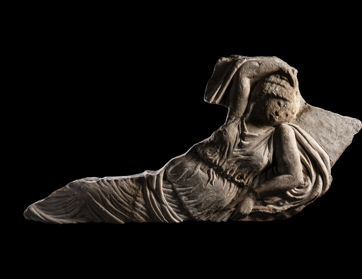 A Roman Marble Sarcophagus Fragment