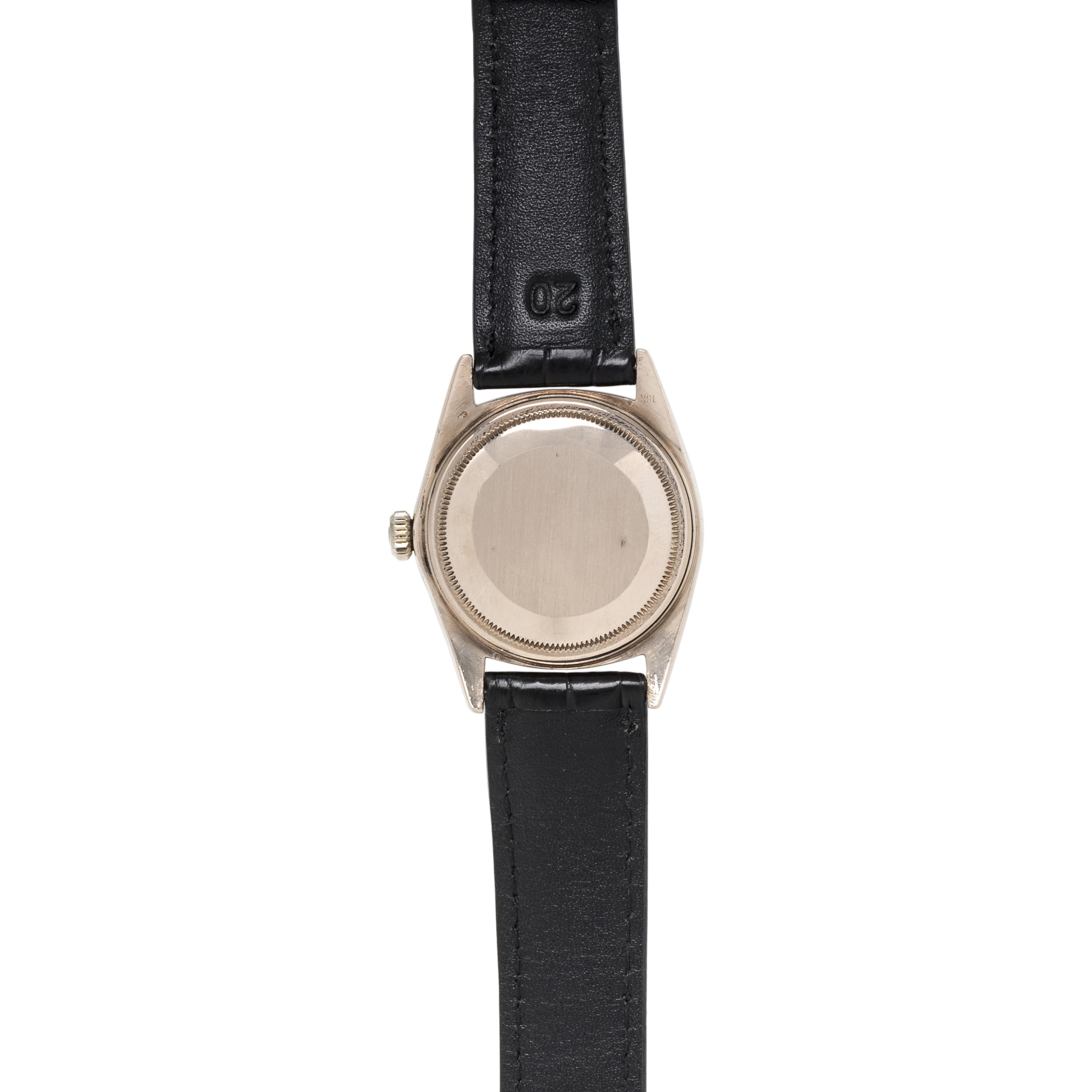 ROLEX, REF. 1803 18K WHITE GOLD 'OYSTER PERPETUAL DAY DATE WIDE BOY DIAL' WRISTWATCH, CIRCA 1969
