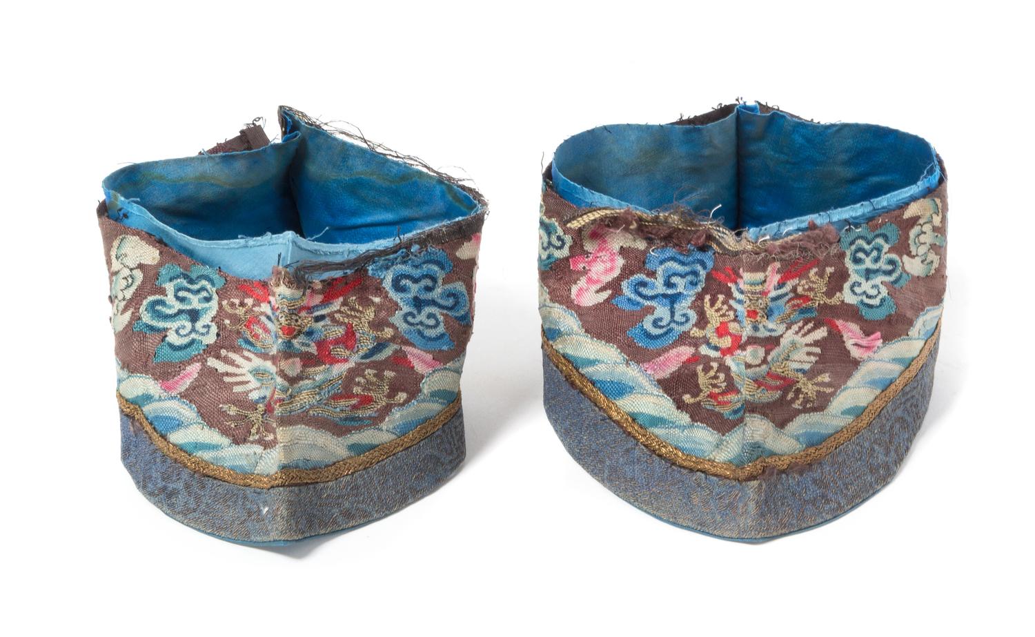 A Pair of Chinese Kesi Embroidered Silk Cuffs — 18TH/19TH CENTURY