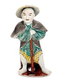 Three Chinese Famille Rose Porcelain Figures