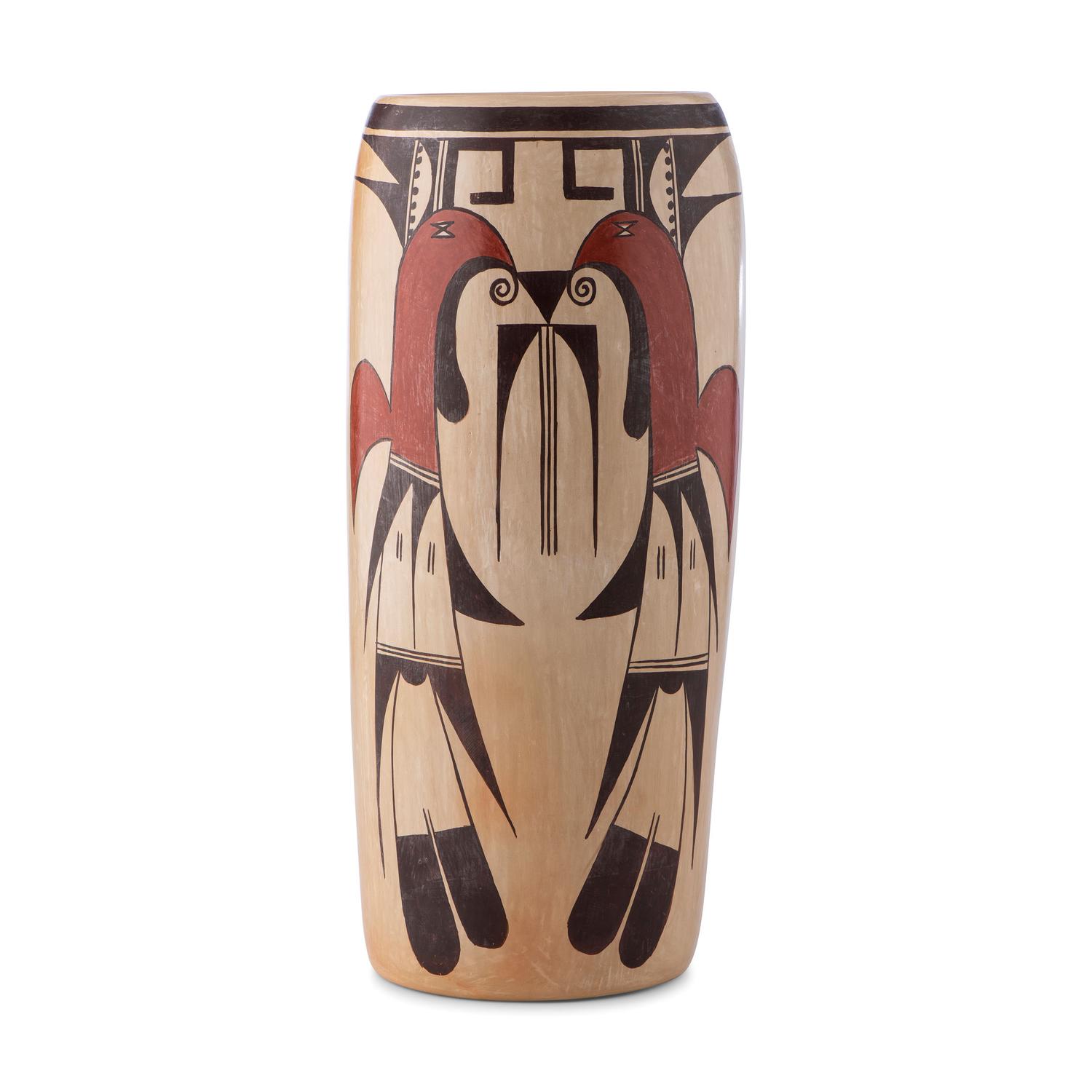 Pottery Vase, with Sikyatki-Style Parrots