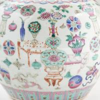 Three Chinese Famille Rose Porcelain Articles