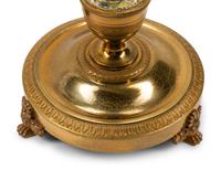 A Pair of Charles X Style Gilt Bronze and Cut Glass Candlesticks