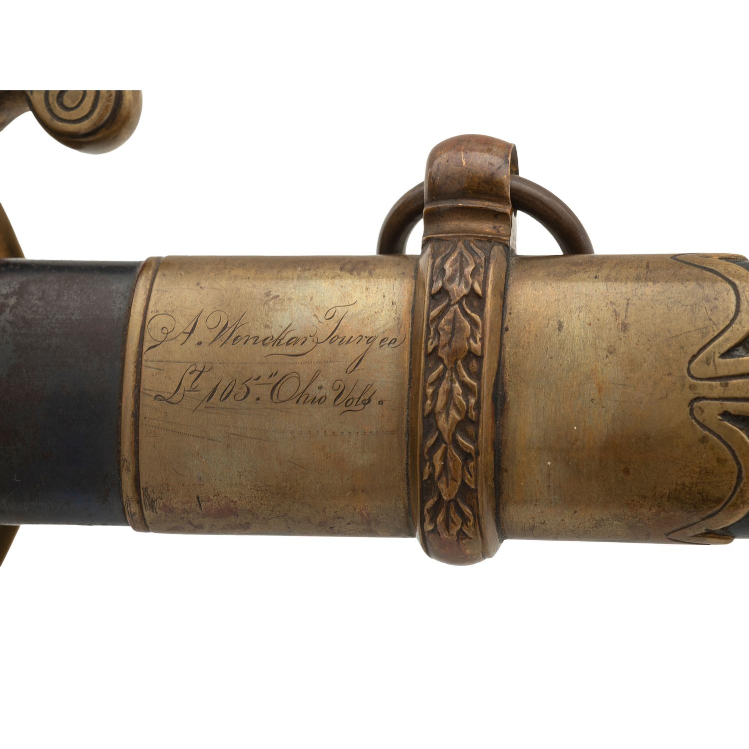 Ames Model 1850 Staff & Field Officer's Sword Inscribed to Lt. Albion W. Tourgee - 105th OH Infantry - Captured by John Hunt Morgan's Raiders