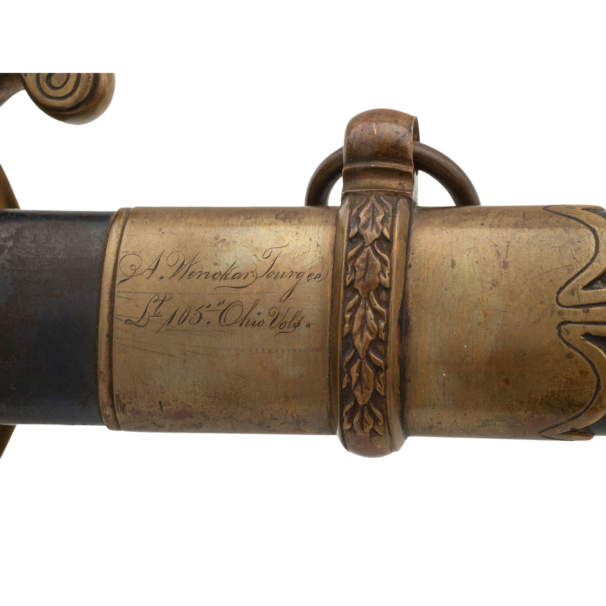 Ames Model 1850 Staff & Field Officer's Sword Inscribed to Lt. Albion W. Tourgee - 105th OH Infantry - Captured by John Hunt Morgan's Raiders