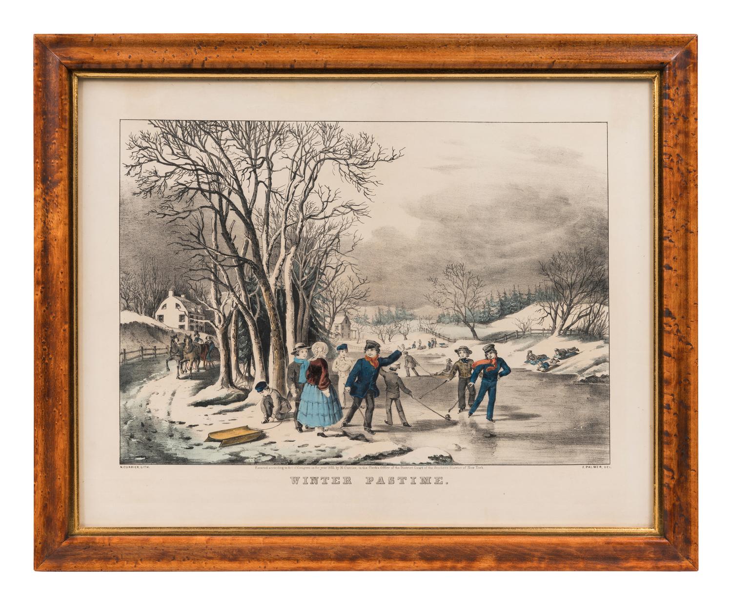 [WINTER SCENES] -- CURRIER and IVES, publishers Winter Pastime, 1855. (G.7281) -- Winter Morning in the Country, 1873. (G.7280) -- Trotters on the Snow, n.d. (G.6648)