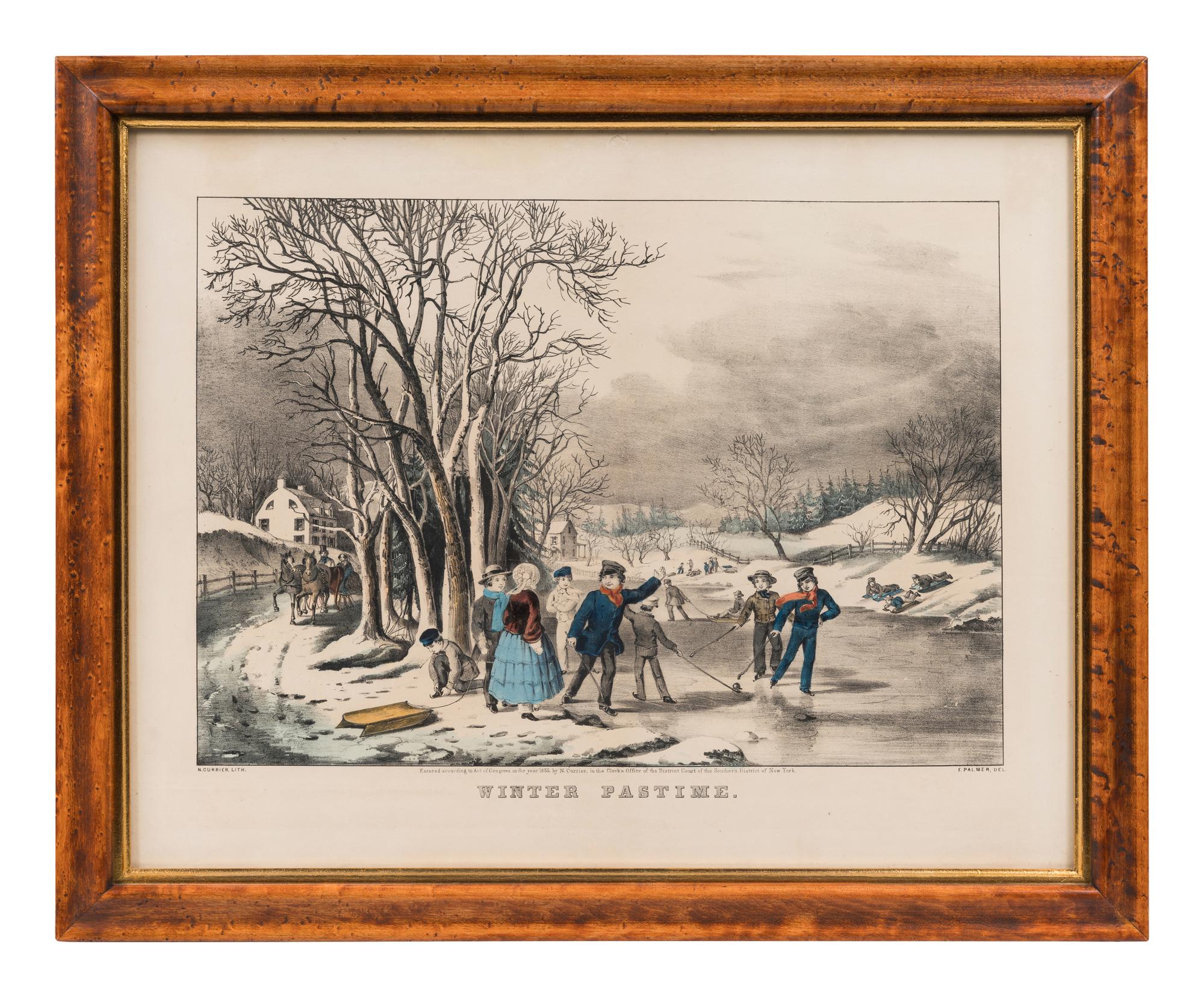 [WINTER SCENES] -- CURRIER and IVES, publishers Winter Pastime, 1855. (G.7281) -- Winter Morning in the Country, 1873. (G.7280) -- Trotters on the Snow, n.d. (G.6648)