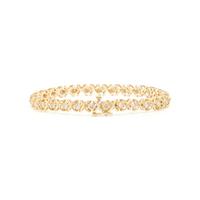 YELLOW GOLD AND DIAMOND LINE BRACELET