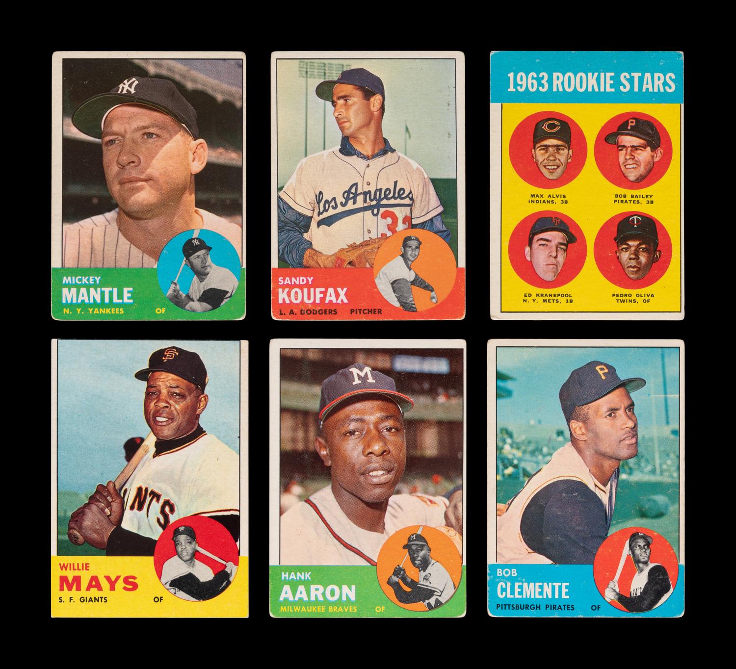 A Complete Set of 1963 Topps Baseball Cards (576/576) Including Graded Pete Rose Rookie,