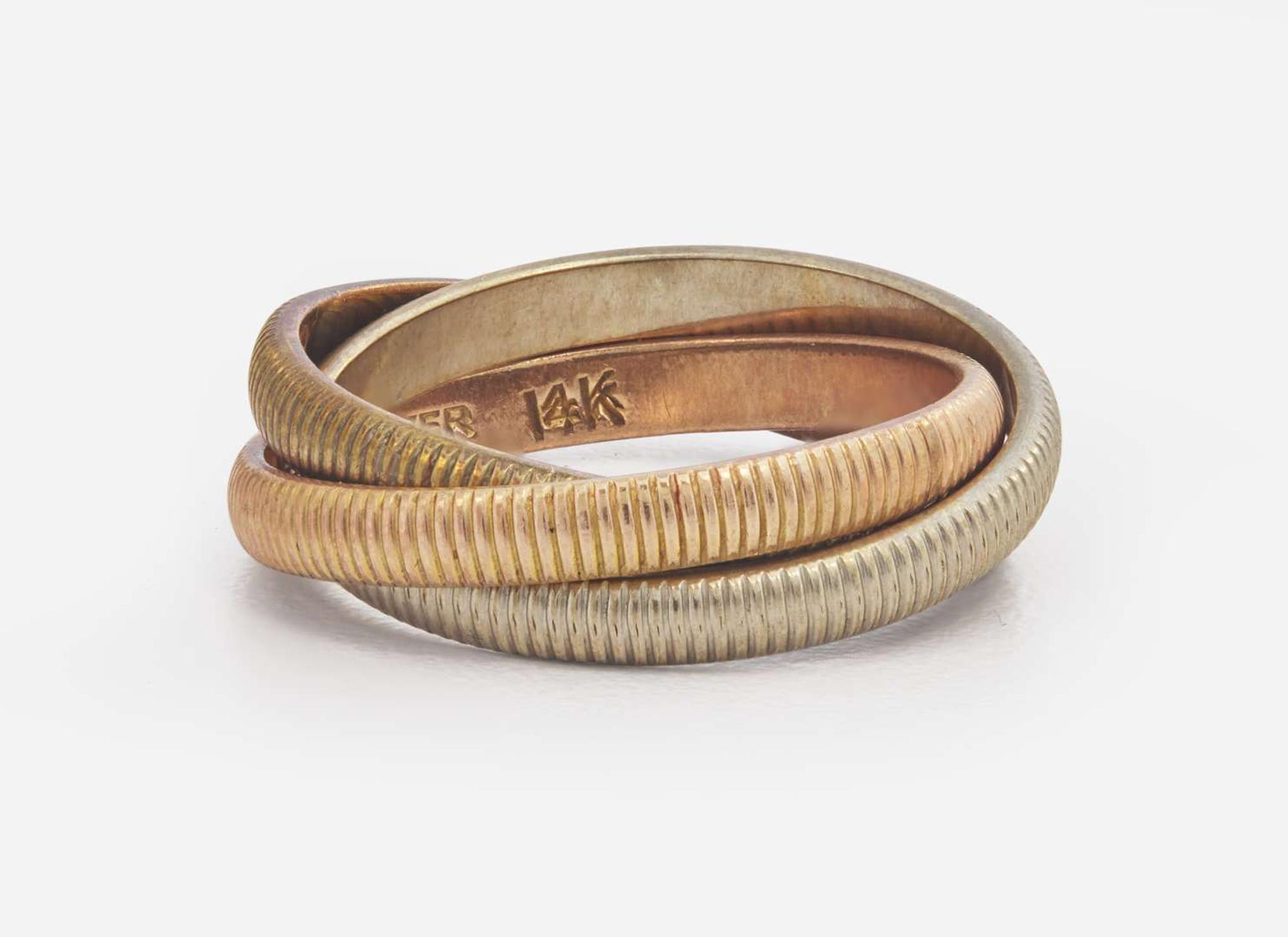 A 14K Gold Cartier Trinity Ring