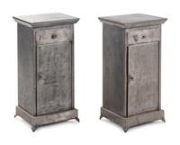 A Pair of Industrial Style Aluminum Side Cabinets