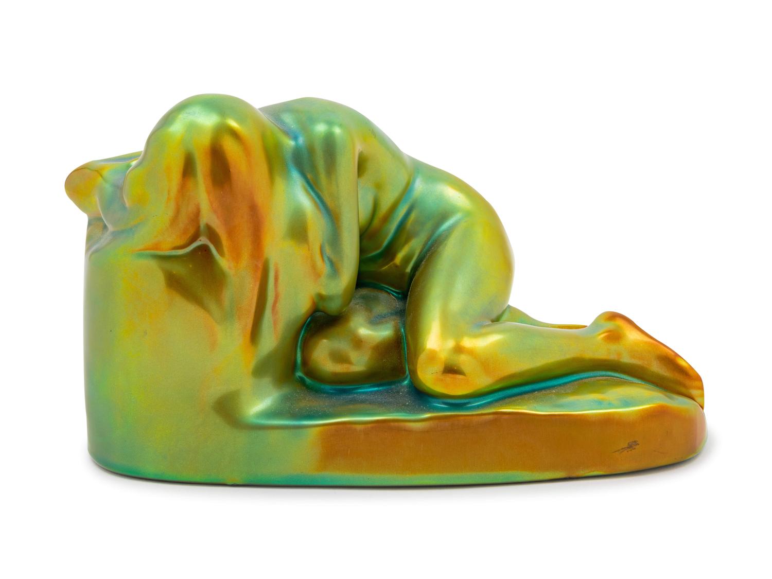 A Zsolnay Iridescent Figural Group