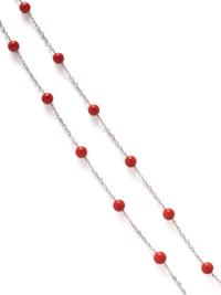 SIDNEY GARBER, CORAL AND DIAMOND NECKLACE