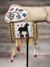 Northern Plains Beaded Buffalo Hide Pictorial Pad Saddle