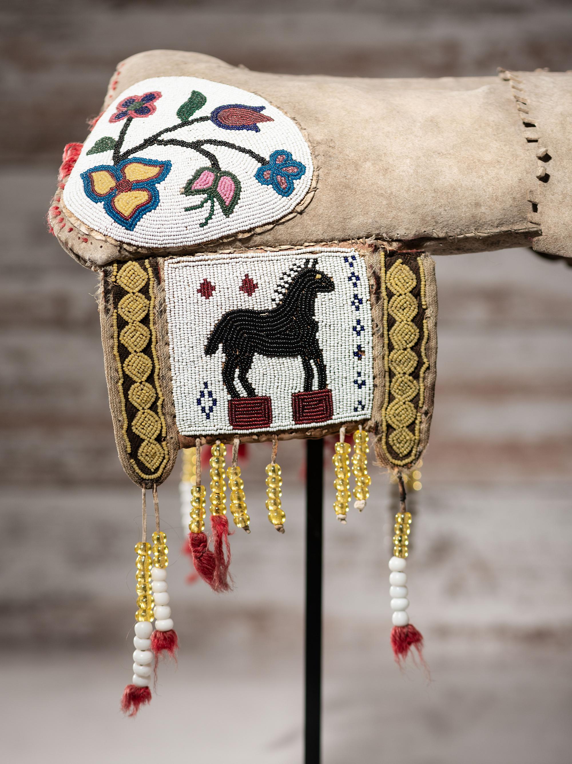 Northern Plains Beaded Buffalo Hide Pictorial Pad Saddle