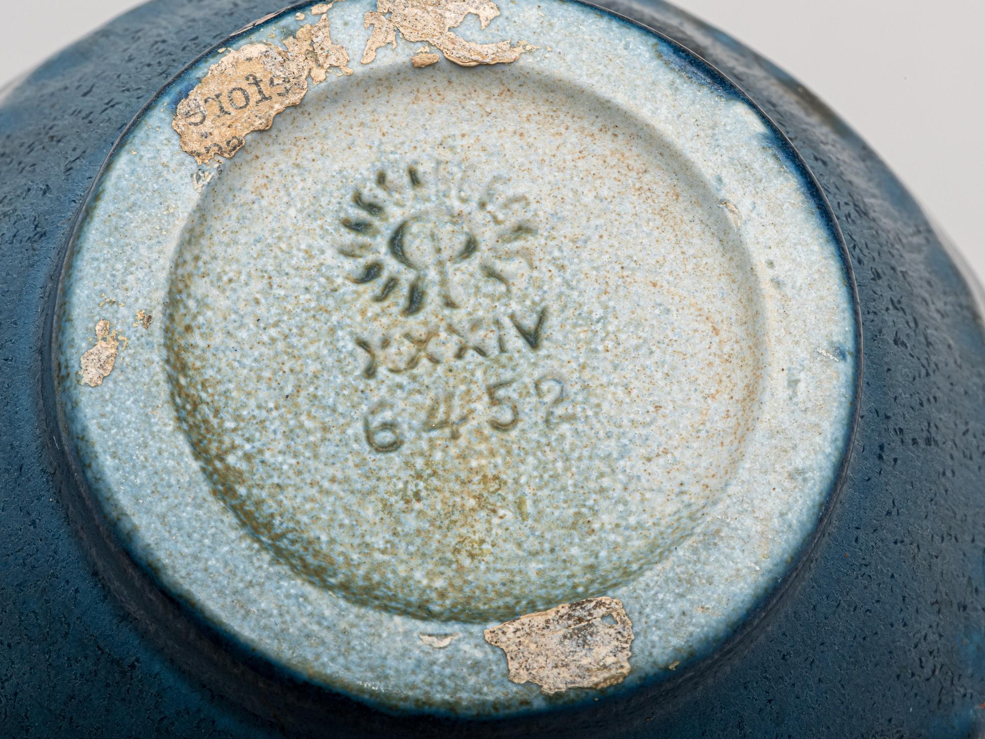 Five Carved and Mat Vases