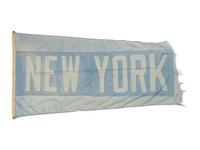 A New York Flag Once Flown on Wrigley Field Scoreboard Collected by Former Chicago Cubs Wrigley Field Head Scorekeeper,
