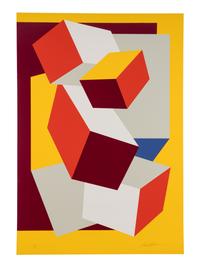 Various Artists (20th century) — Peace Portfolio II (complete portfolio of 4 with title page and portfolio case), 1974 Including works by Alexander Calder, Gene Davis, Charles Hinman, and Philip Pearlstein.