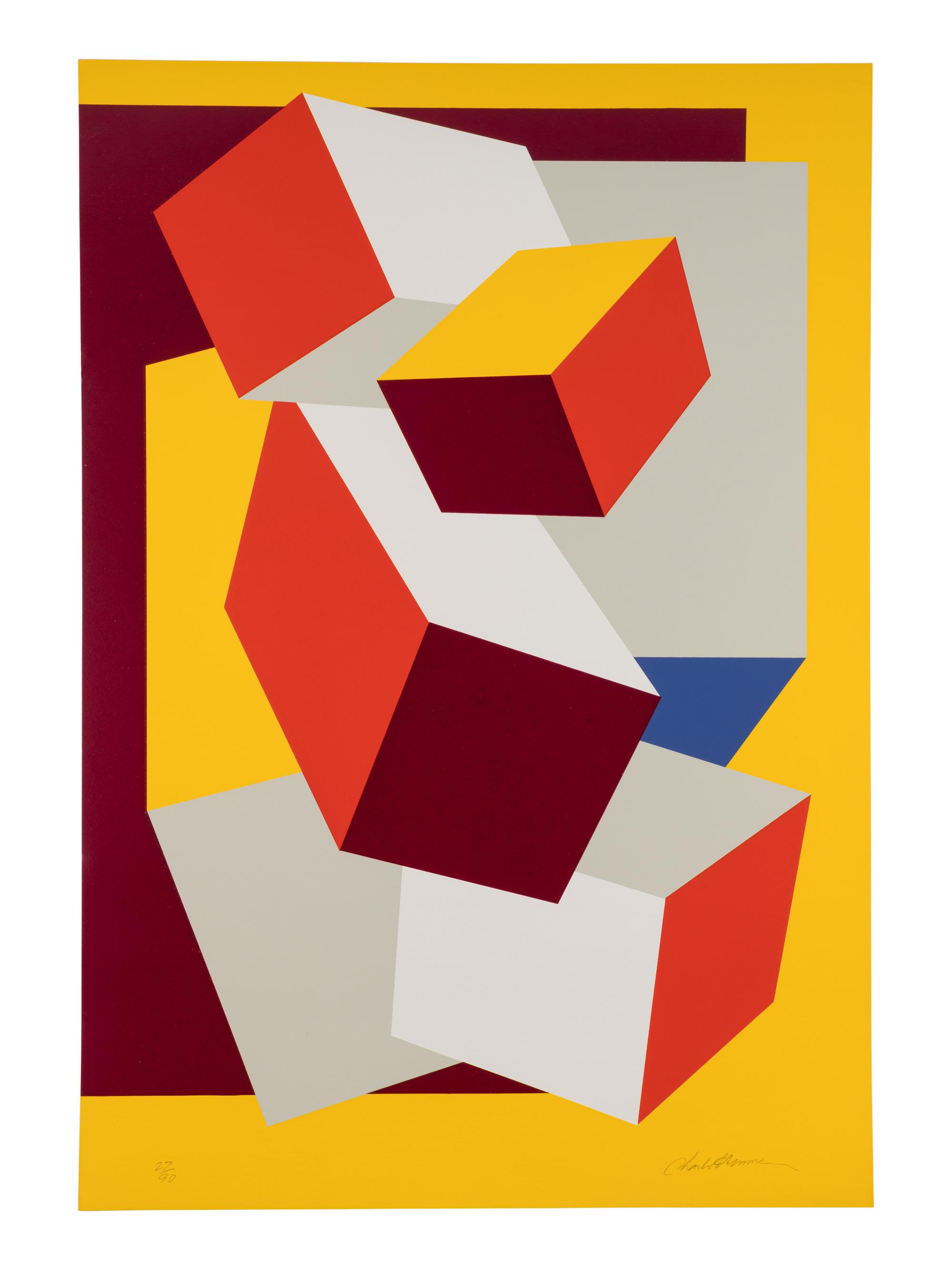 Various Artists (20th century) — Peace Portfolio II (complete portfolio of 4 with title page and portfolio case), 1974 Including works by Alexander Calder, Gene Davis, Charles Hinman, and Philip Pearlstein.