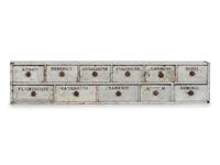 A White Painted and Stenciled Monastery's Valuables Chest