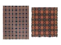 Two Cotton and Wool Jacquard Coverlets