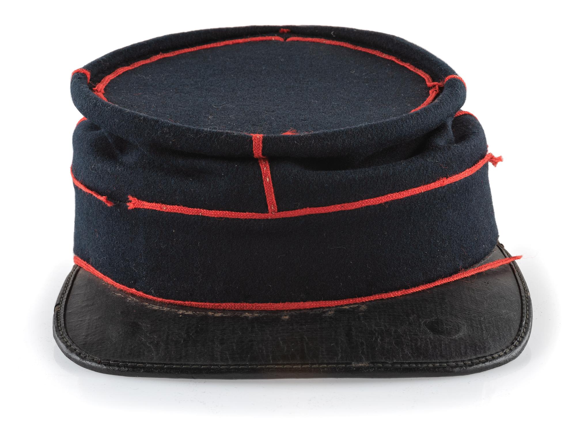 [CIVIL WAR]. Jacket and kepi of the 72nd Pennsylvania Infantry, "Baxter's Zouaves," part of the Philadelphia Brigade.