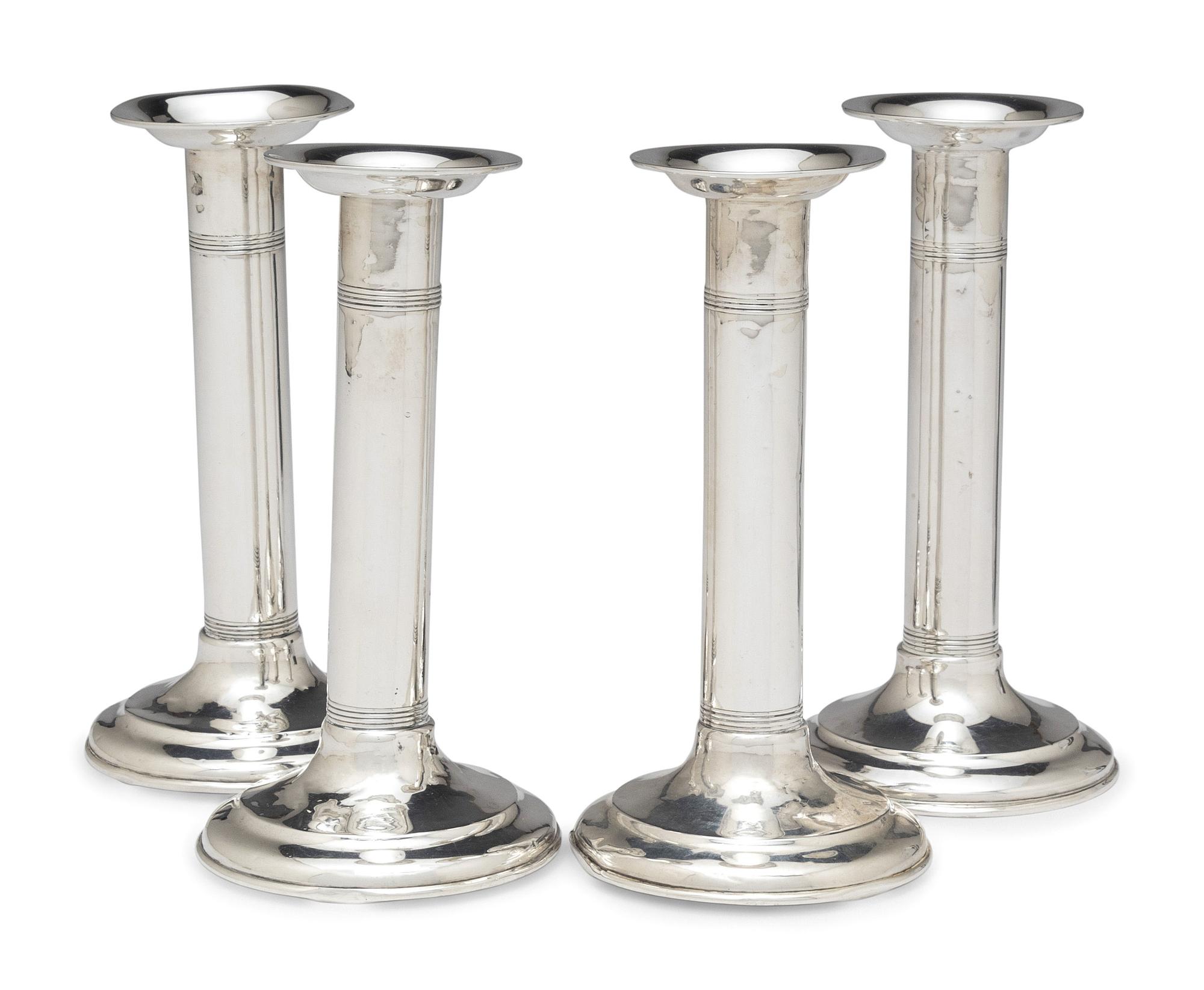 Four American Silver Candlesticks