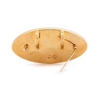 ASCH GROSSBARDT, YELLOW GOLD AND HARDSTONE INLAY BROOCH