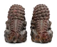 A Pair of Chinese Bronze Fu Lions