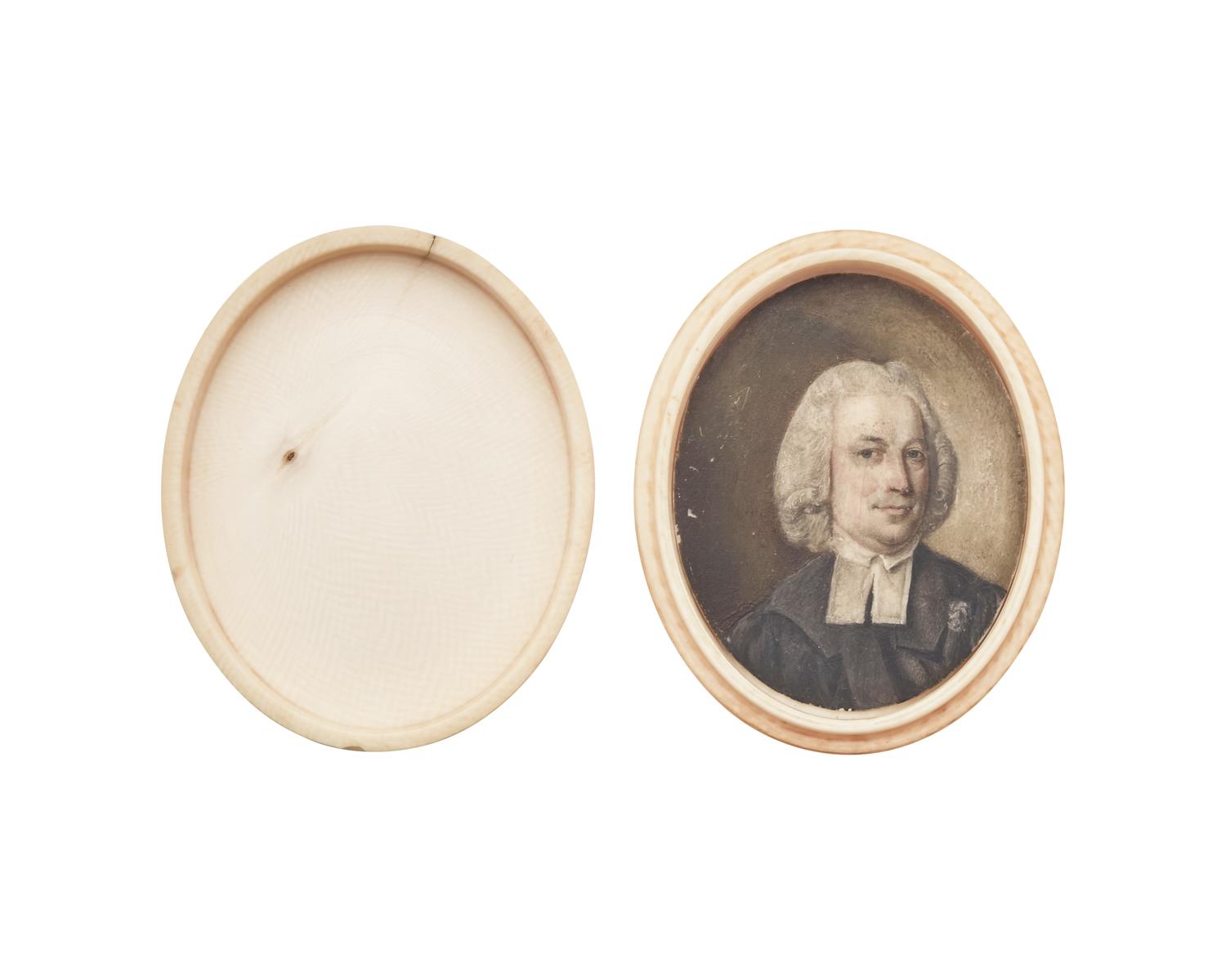 After John Singleton Copley (1738-1815), A Portrait Miniature of Reverend Samuel Cooper (1725-1783) of Boston, Massachusetts
