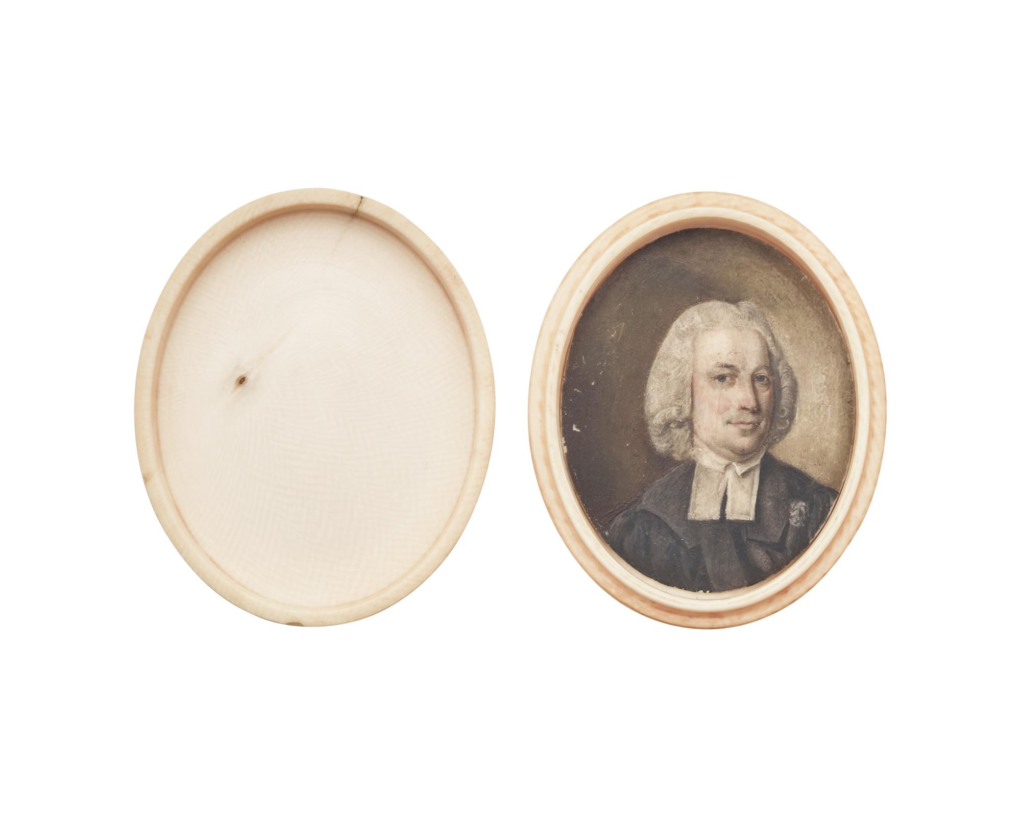 After John Singleton Copley (1738-1815), A Portrait Miniature of Reverend Samuel Cooper (1725-1783) of Boston, Massachusetts