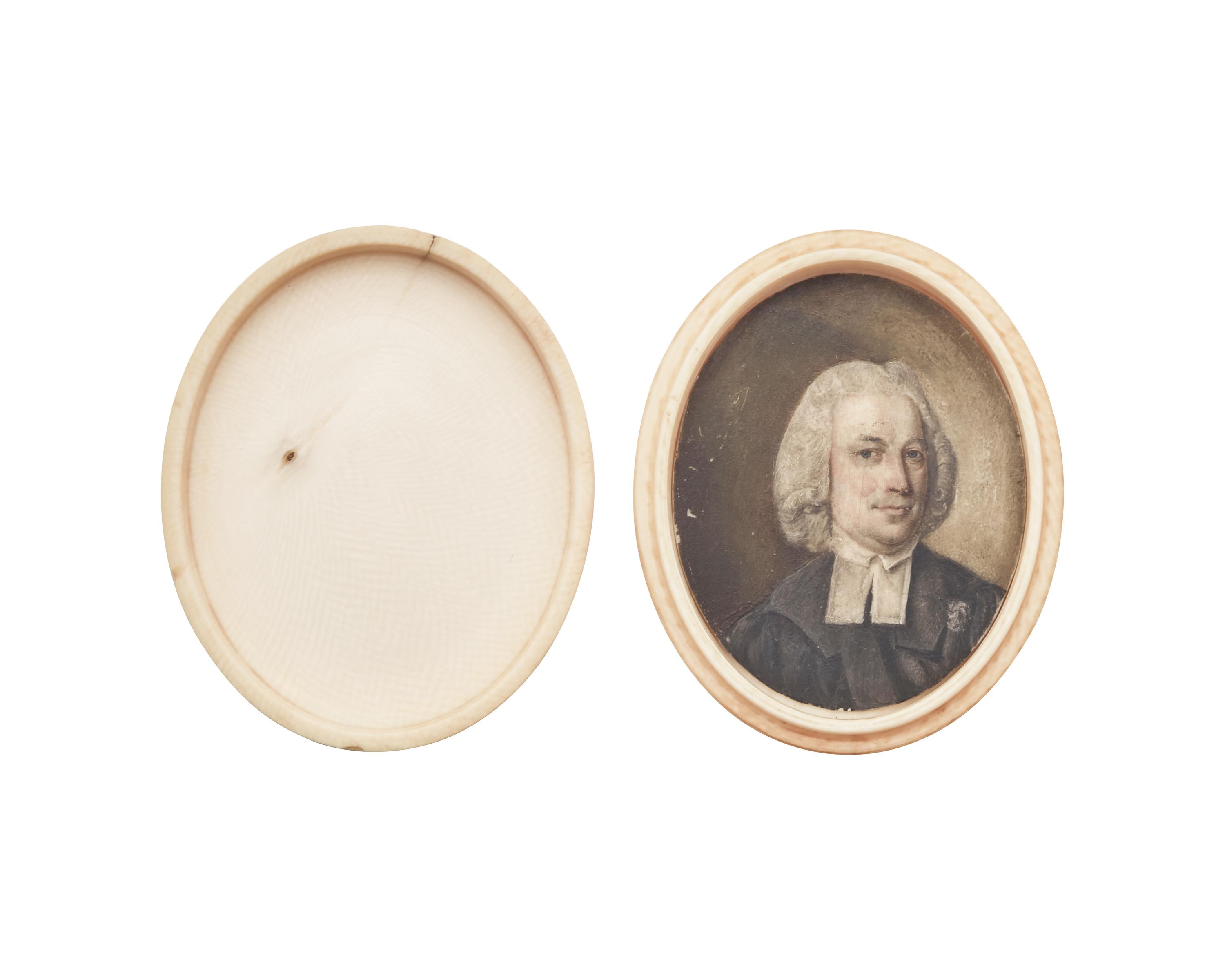 After John Singleton Copley (1738-1815), A Portrait Miniature of Reverend Samuel Cooper (1725-1783) of Boston, Massachusetts