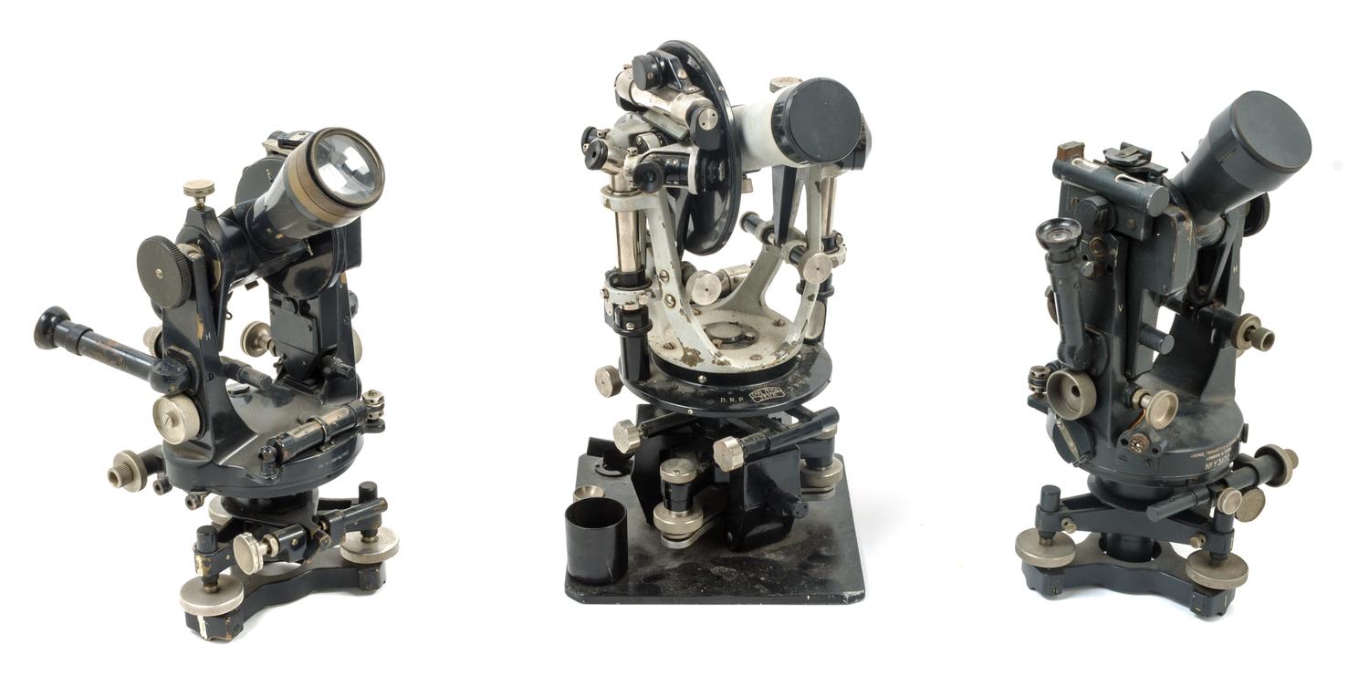 A Group of Three Theodolites Length of longest scope 9 1/2 inches. — 20TH CENTURY