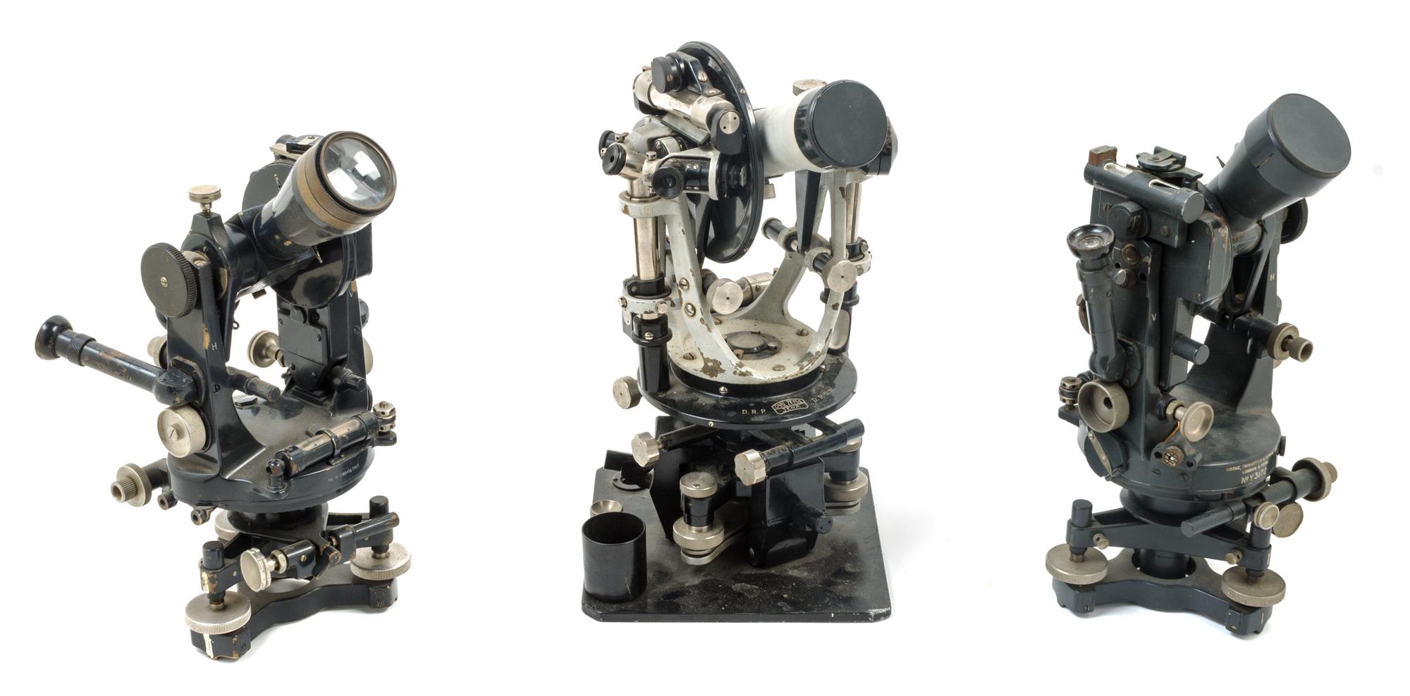 A Group of Three Theodolites Length of longest scope 9 1/2 inches. — 20TH CENTURY