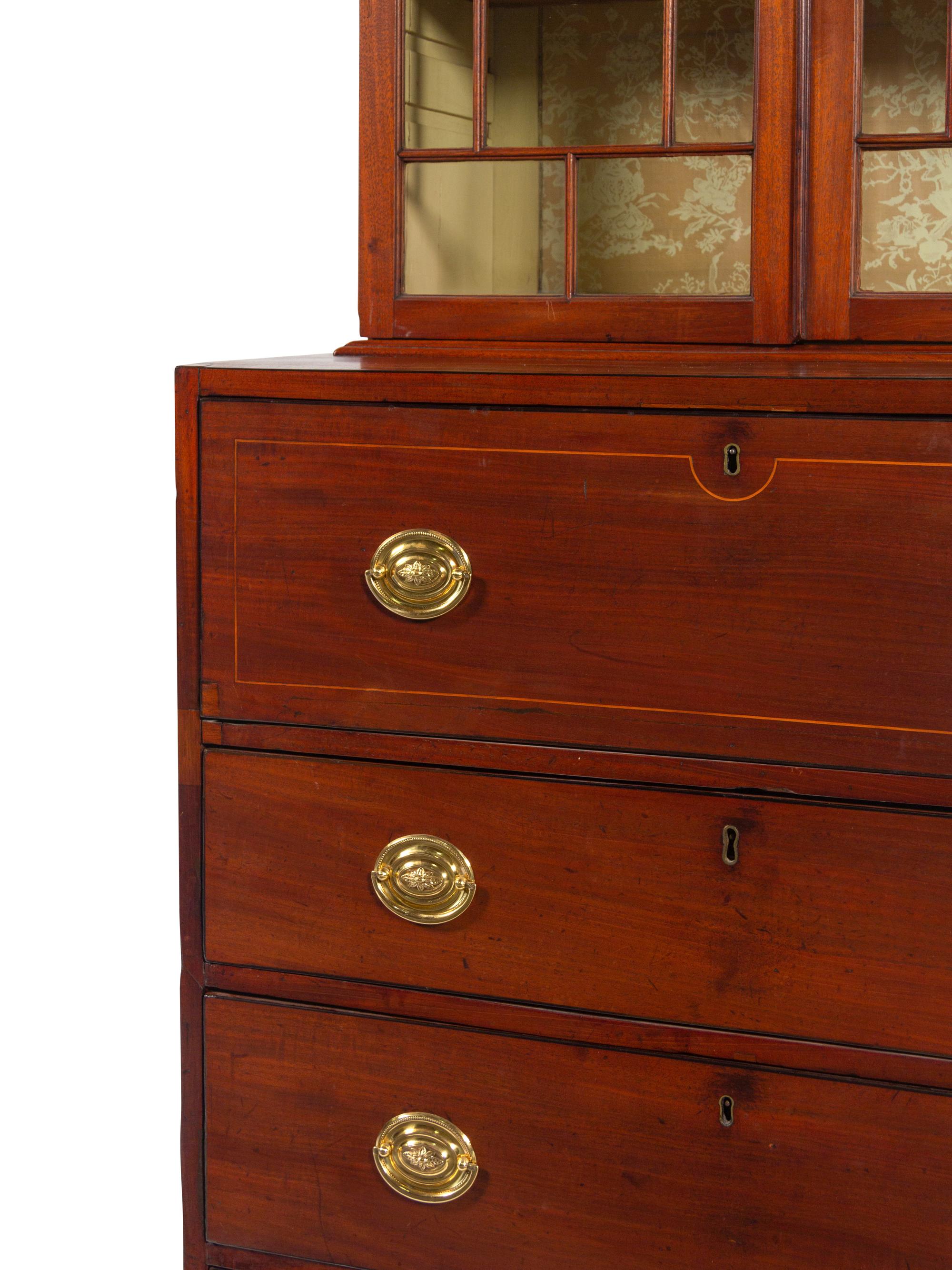 A George III Style Mahogany Secretary Bookcase
