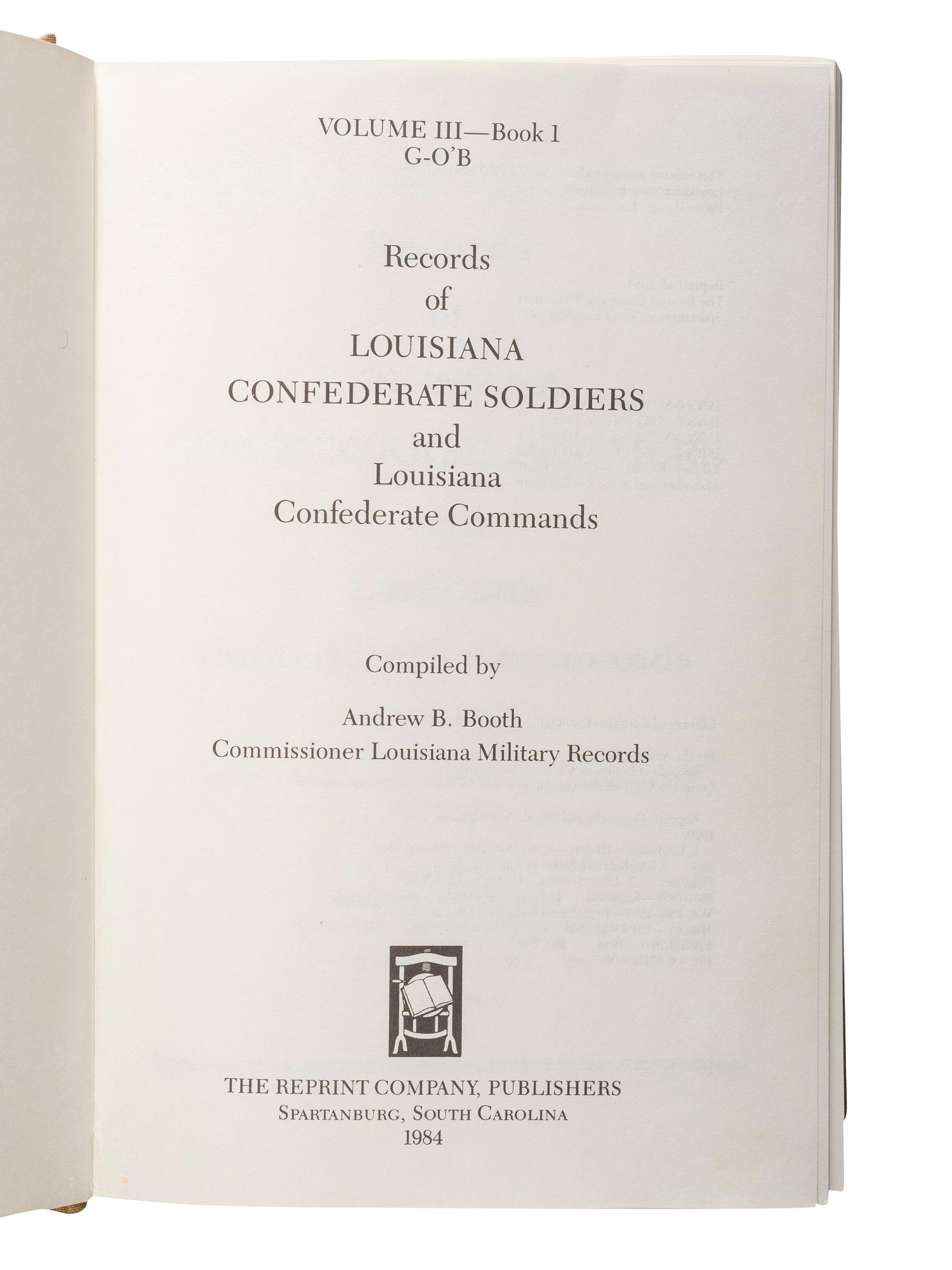 [CIVIL WAR - CONFEDERACY]. A group of reference books, including reprints of regimental rosters, comprising: