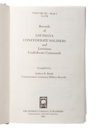[CIVIL WAR - CONFEDERACY]. A group of reference books, including reprints of regimental rosters, comprising: