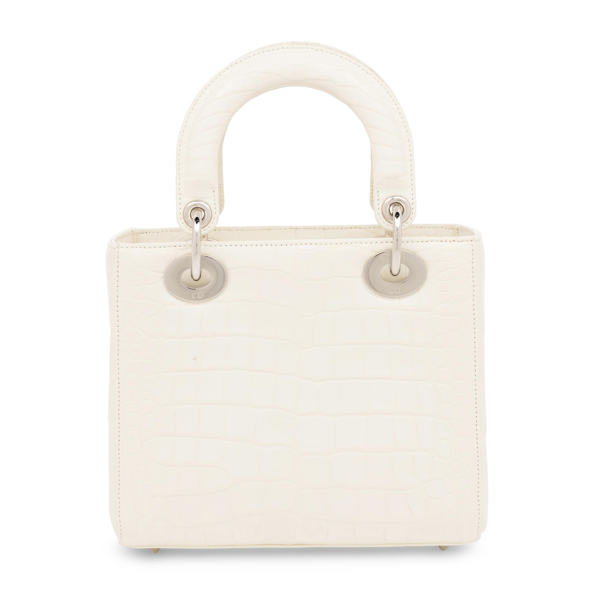 Christian Dior, Small Lady Dior in Off-White Alligator