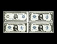 A Group of Four Large-Size Silver Certificates